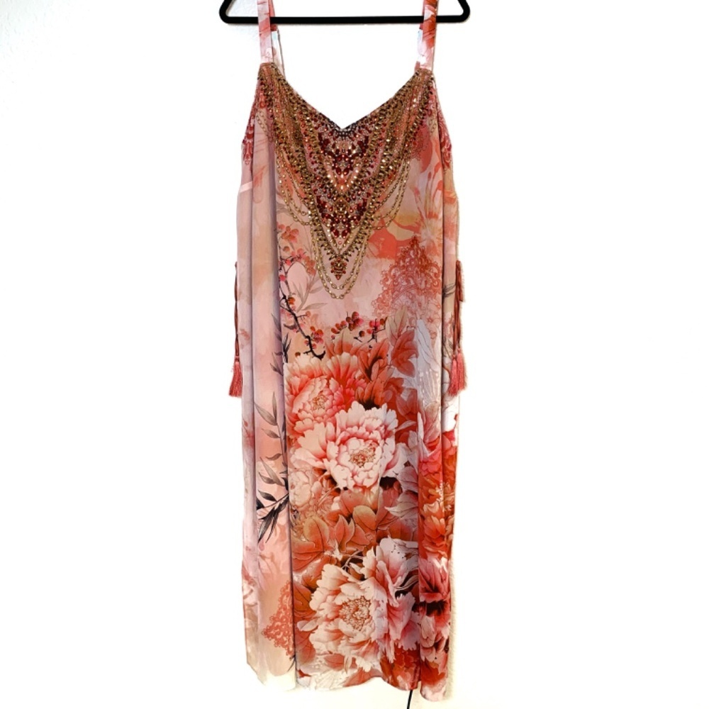 Avenue Maxi Dress Size 22/24 Emily Beaded Floral NEW Boho Tropical Romantic